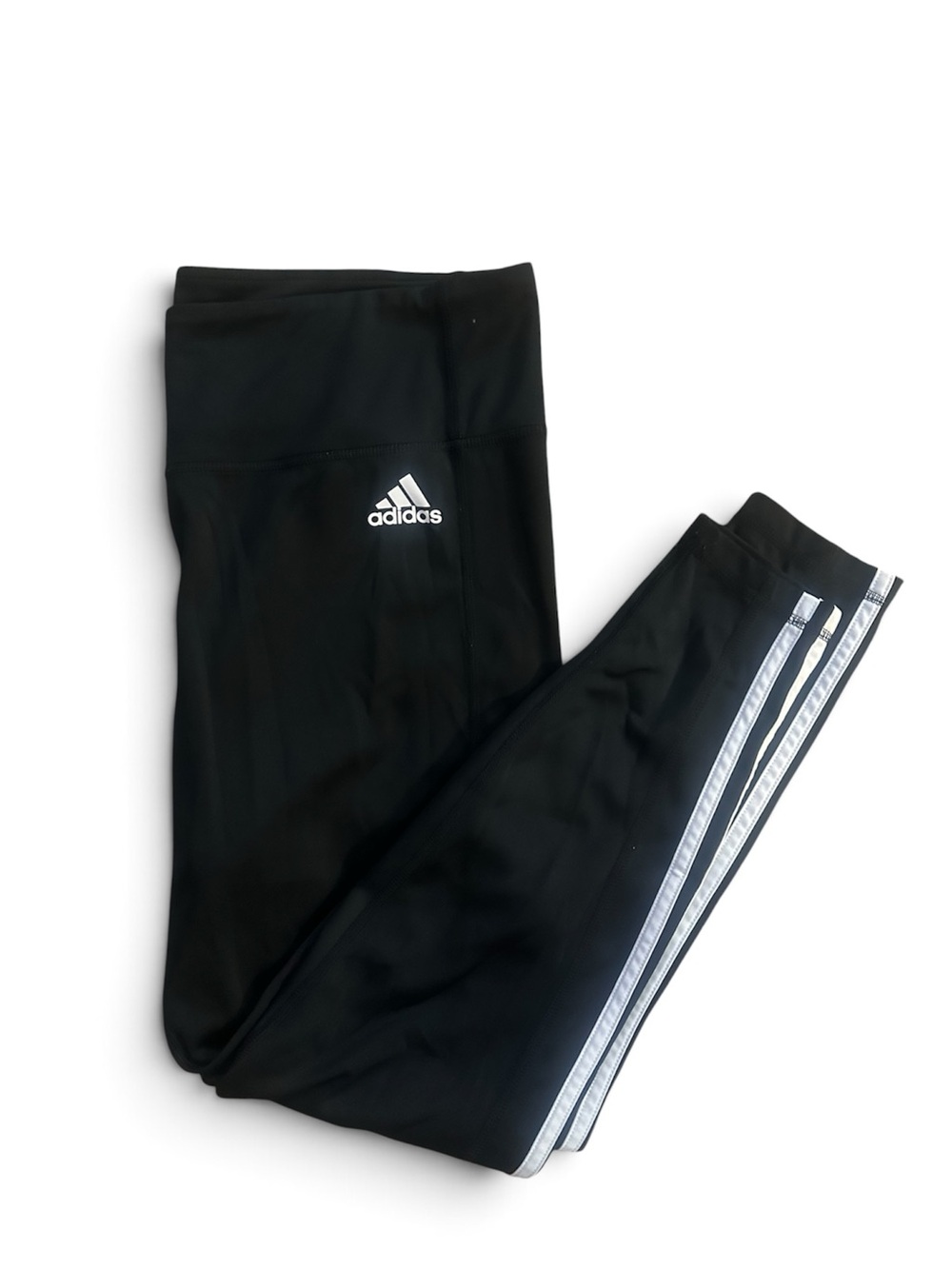 Adidas Primegreen Black 3-Stripes High-Rise Leggings XL 20/22